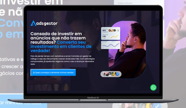 Cod.090 - LandingPage Para Gestor De Tráfego 100% Editável Portal Dos Scripts | Os Melhores Scripts Estão Aqui!